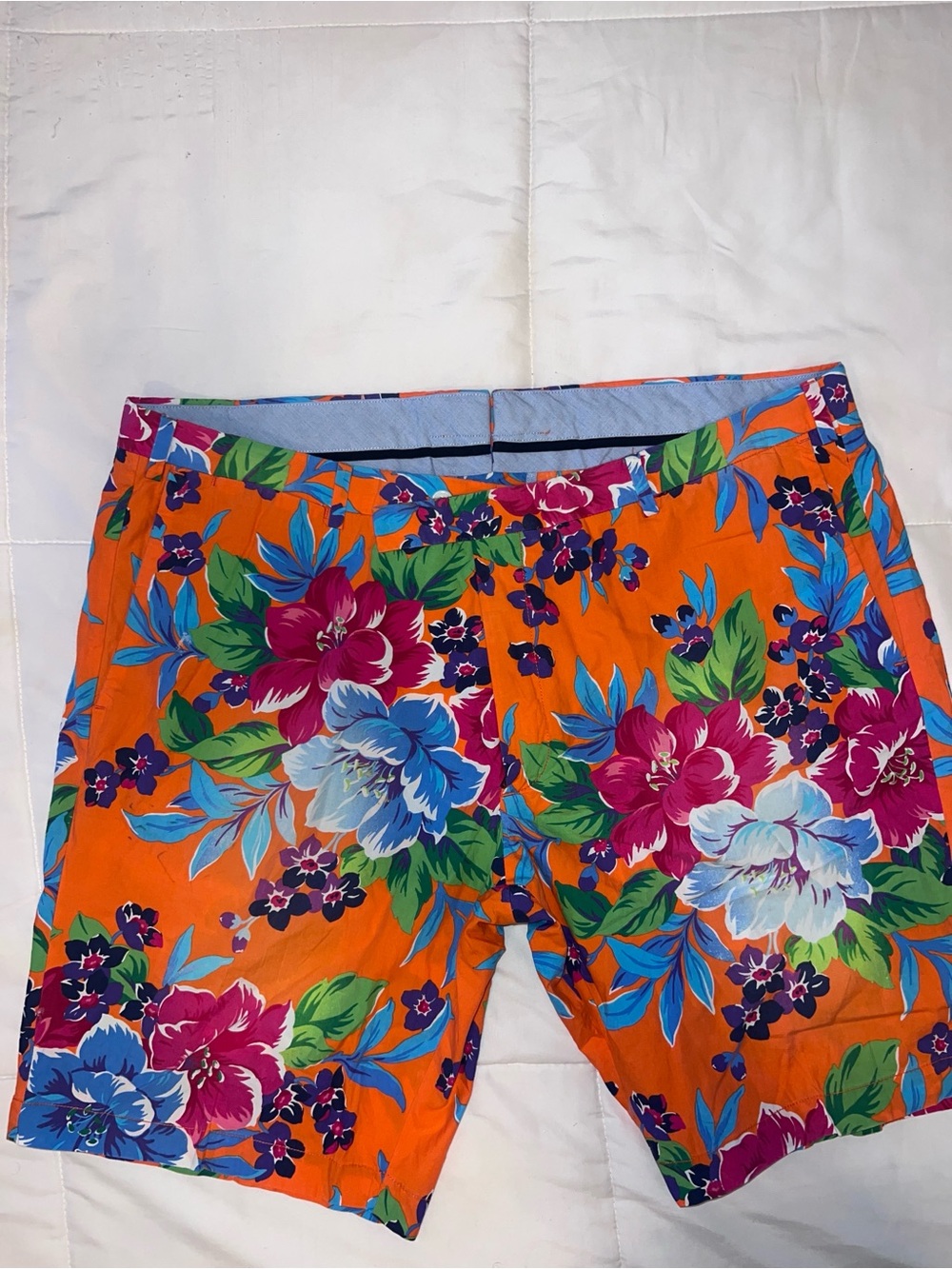 Men's polo, Ralph Lauren Orange Floral dress Shorts